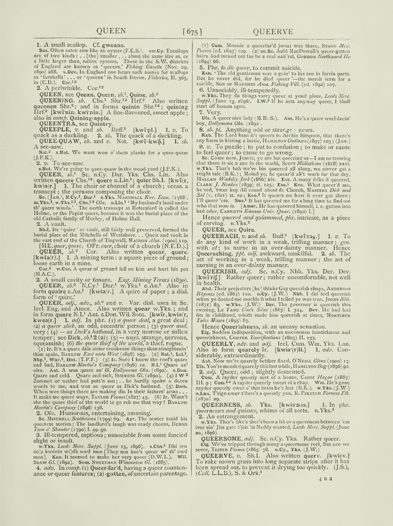 Wright, Joseph English Dialect Dictionar - queer