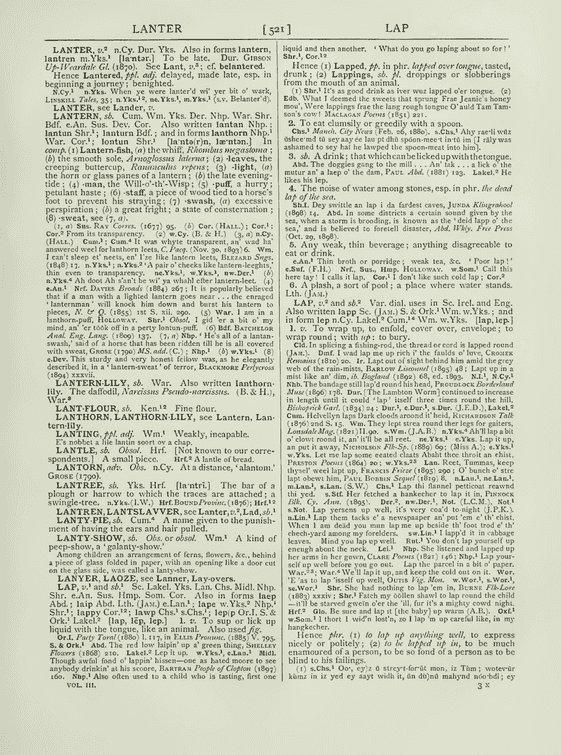 Wright, Joseph English Dialect Dictionary - lap
