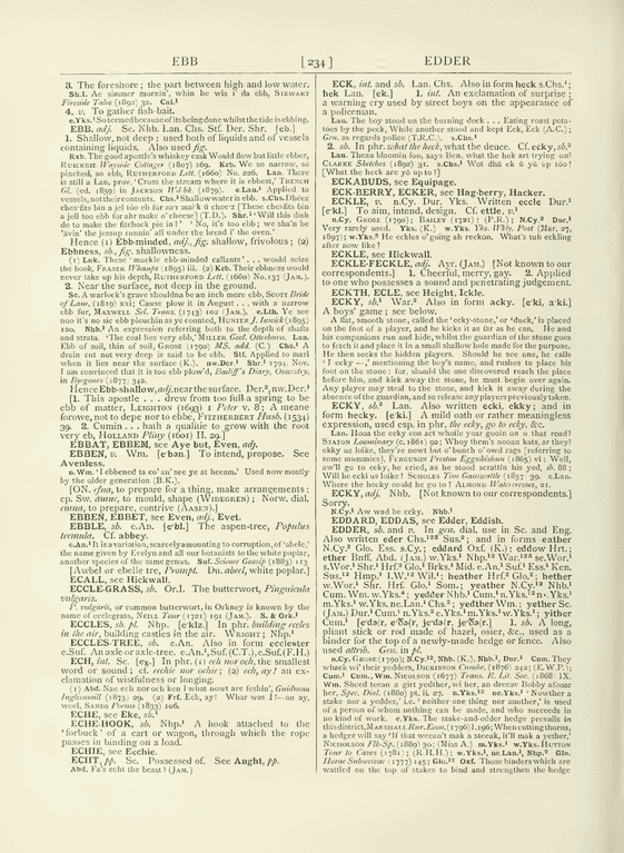The English dialect dictionary - ebb