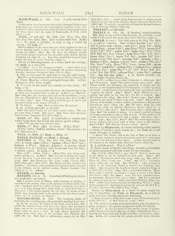 English Dialect Dictionary - Haulm English Dialect Dictionary - Haulm