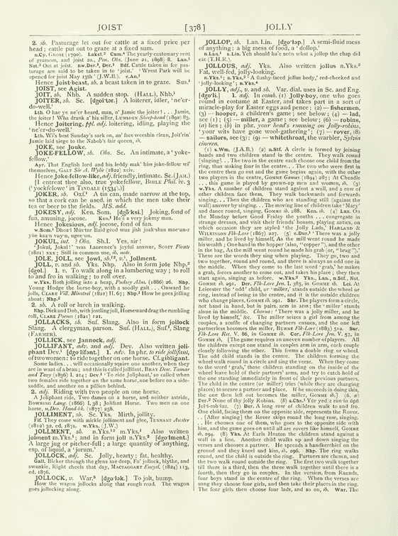 English Dialect Dictionary - jole English Dialect Dictionary - jole