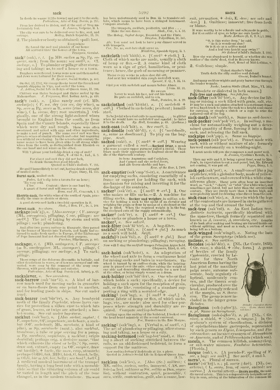 Century Dictionary - sack Century Dictionary - sack
