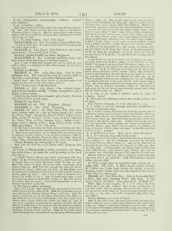 English Dialect Dictionary - Halm