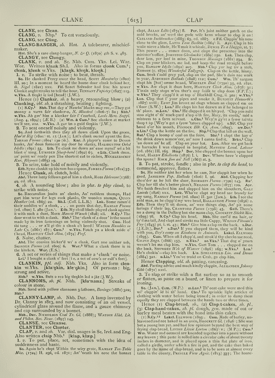 The English dialect dictionary - clap The English dialect dictionary - clap