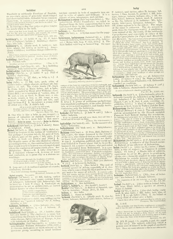 Century Dictionary - babe