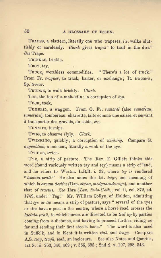 A Glossary of the Essex Dialect - tub A Glossary of the Essex Dialect - tub