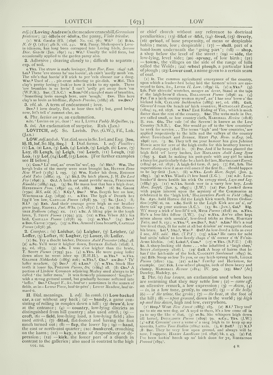 Wright, Joseph English Dialect Dictionary - low Wright, Joseph English Dialect Dictionary - low