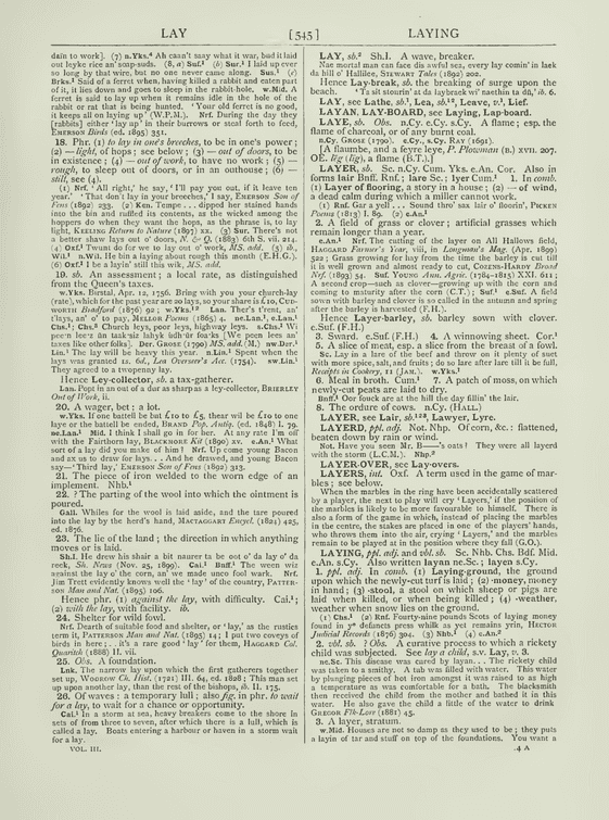 Wright, Joseph English Dialect Dictionary - lay Wright, Joseph English Dialect Dictionary - lay