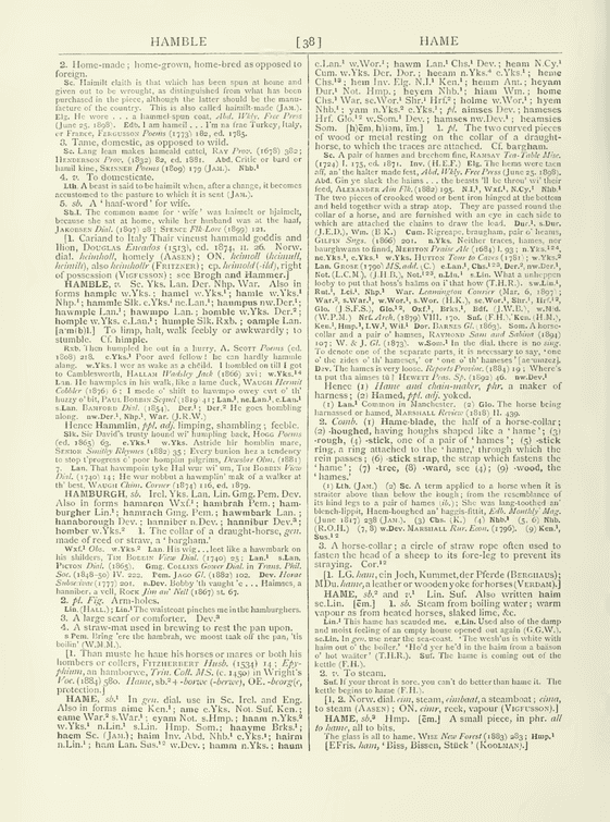 English Dialect Dictionary - Hame English Dialect Dictionary - Hame