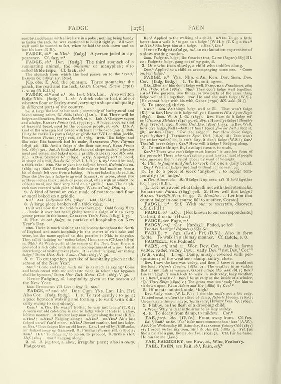 The English dialect dictionary - fadge The English dialect dictionary - fadge