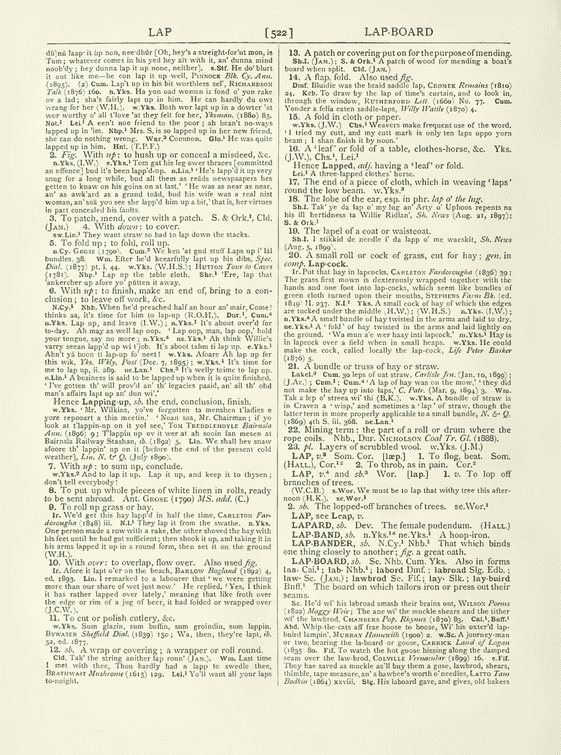Wright, Joseph English Dialect Dictionary - lap