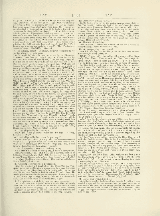 English Dialect Dictionary - say English Dialect Dictionary - say