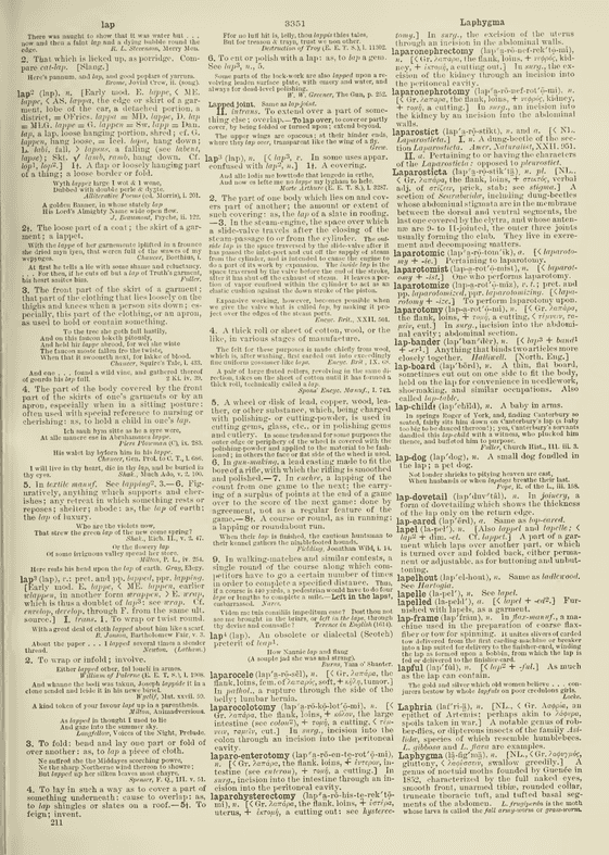 Century Dictionary - lap