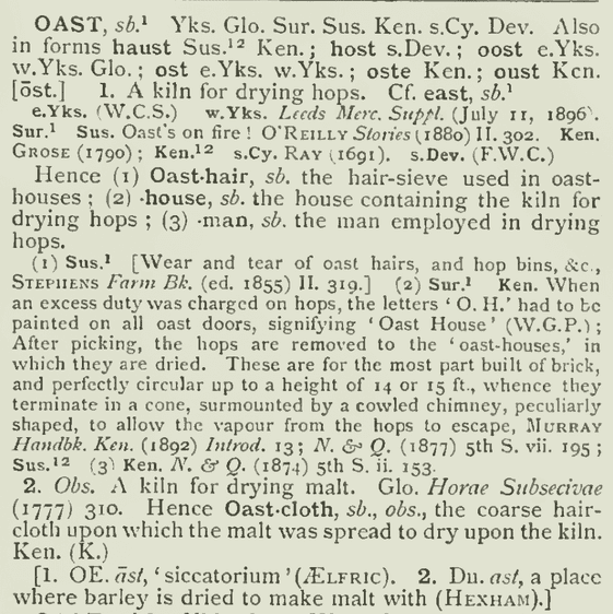 English Dialect Dictionary - Oast English Dialect Dictionary - Oast