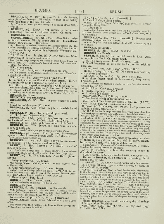 The English dialect dictionary - brush The English dialect dictionary - brush