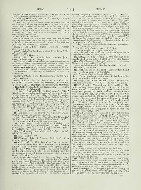 English Dialect Dictionary - hem English Dialect Dictionary - hem