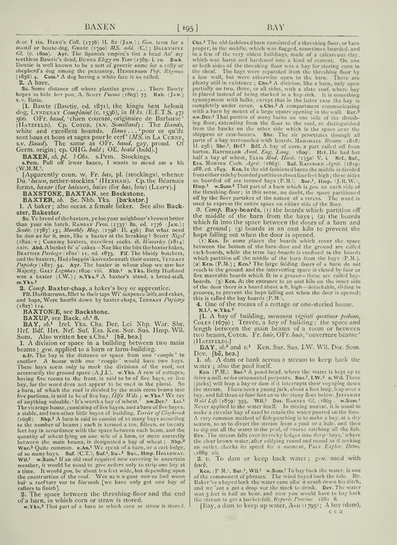 The English dialect dictionary - bay The English dialect dictionary - bay