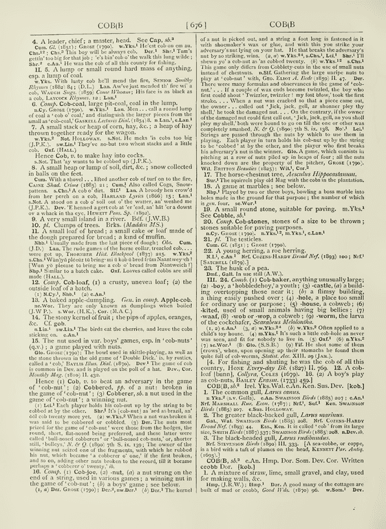 The English dialect dictionary - cob/kob The English dialect dictionary - cob/kob