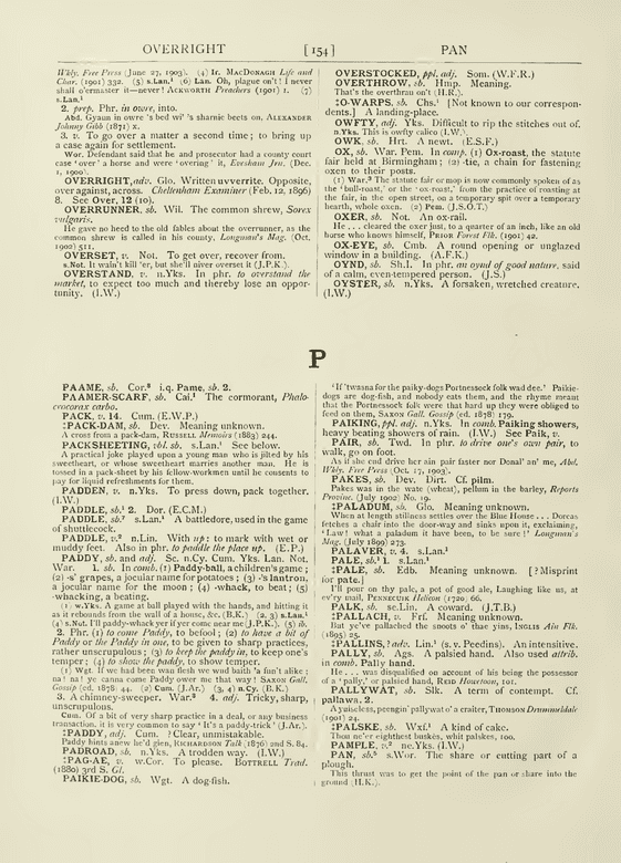 English Dialect Dictionary - pan