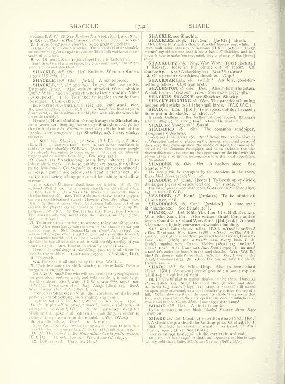 The English dialect dictionary - shade