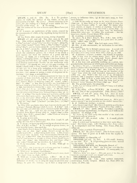 English Dialect Dictionary- sway English Dialect Dictionary- sway
