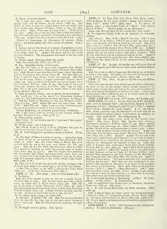 Wright, Joseph English Dialect Dictionary - low Wright, Joseph English Dialect Dictionary - low