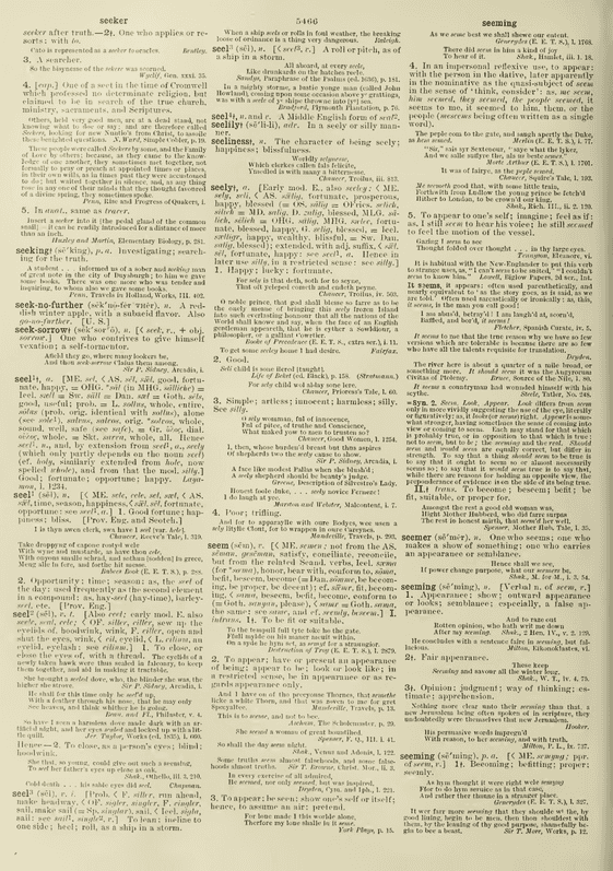 Century Dictionary - seel