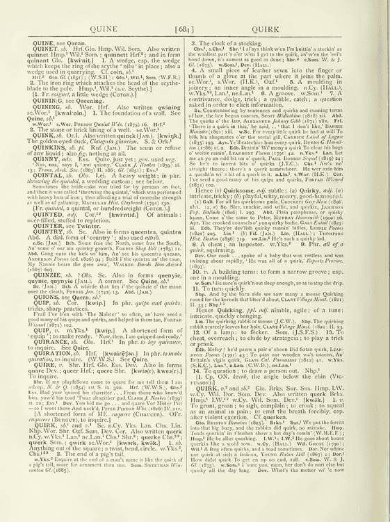 Wright, Joseph English Dialect Dictionar - queer