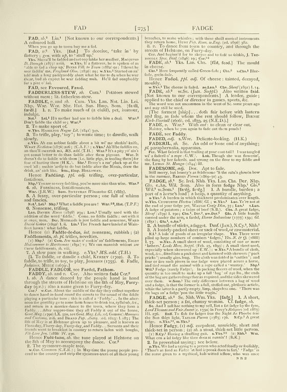 The English dialect dictionary - fadge The English dialect dictionary - fadge