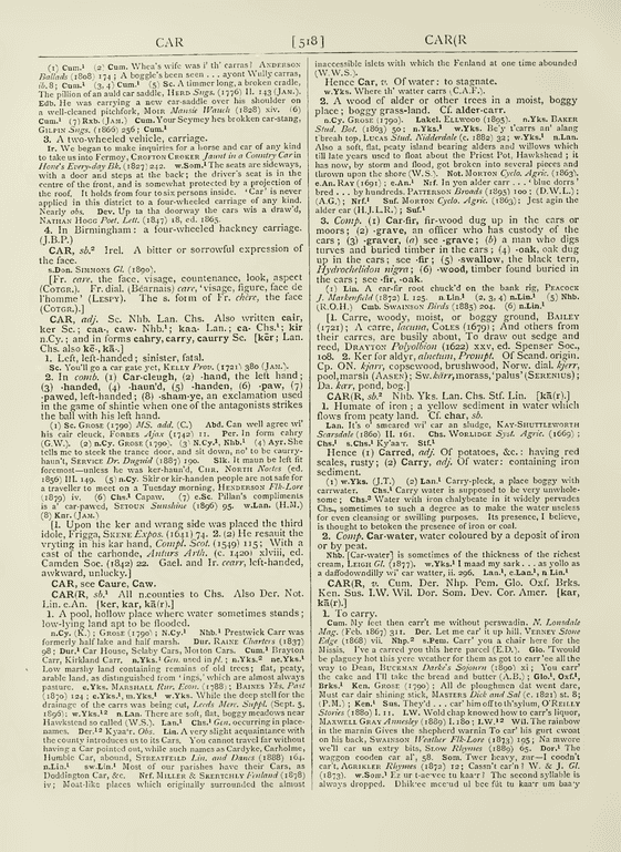 The English dialect dictionary - car