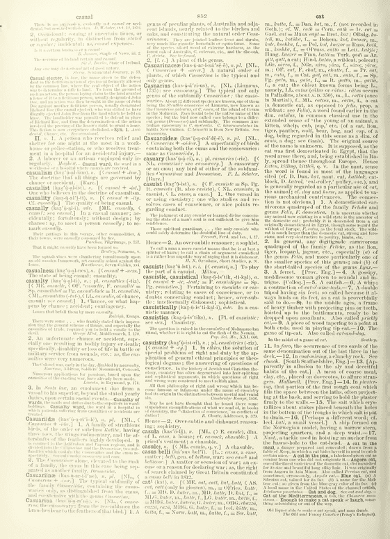 Century Dictionary - cat Century Dictionary - cat
