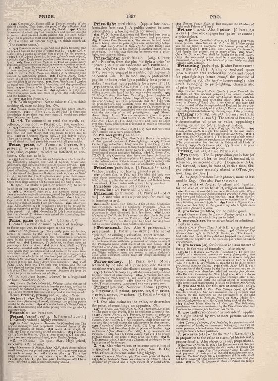 Oxford Dictionary - Prizefighter