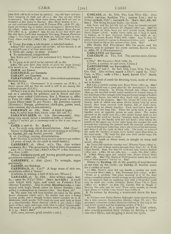 The English dialect dictionary - car