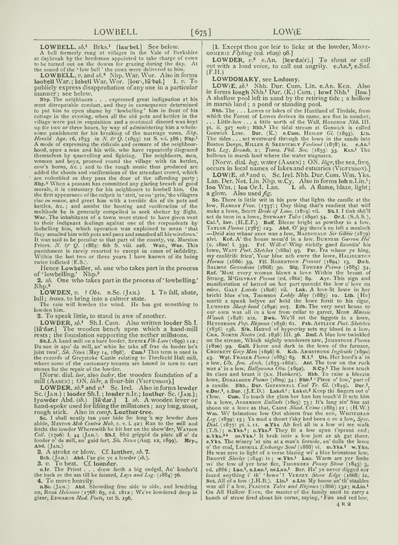 Wright, Joseph English Dialect Dictionary - low Wright, Joseph English Dialect Dictionary - low