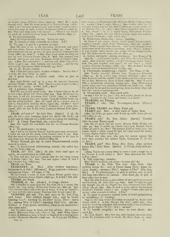 Wright, Joseph English Dialect Dictionar - tease