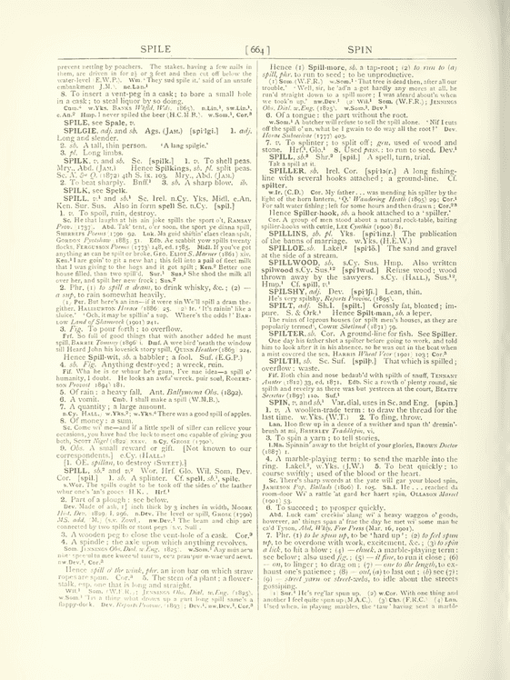 English Dialect Dictionar - spill English Dialect Dictionar - spill