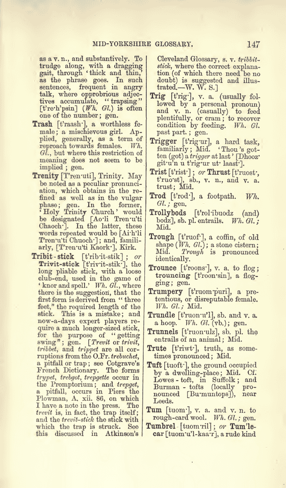 MID-YORKSHIRE GLOSSARY - trough MID-YORKSHIRE GLOSSARY - trough