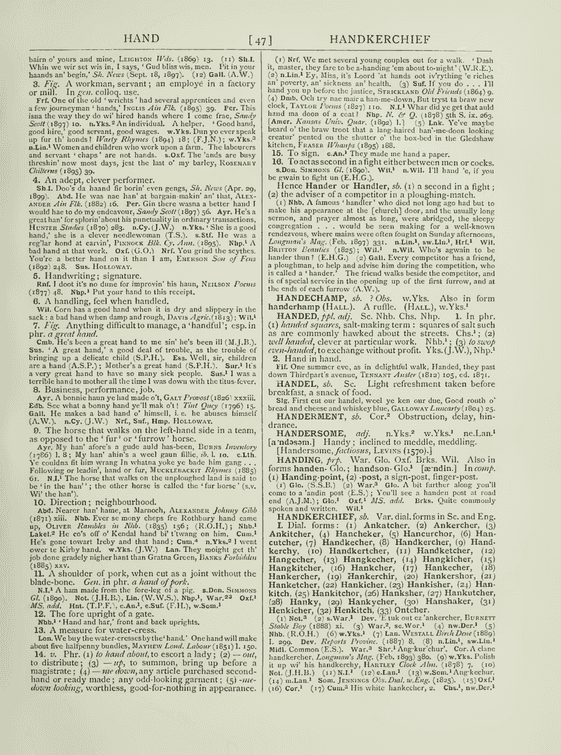 English Dialect Dictionary - hand English Dialect Dictionary - hand