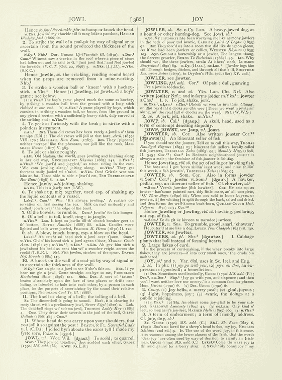 English Dialect Dictionary - jole English Dialect Dictionary - jole