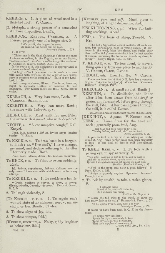 Scottish Dictionary - keck Scottish Dictionary - keck