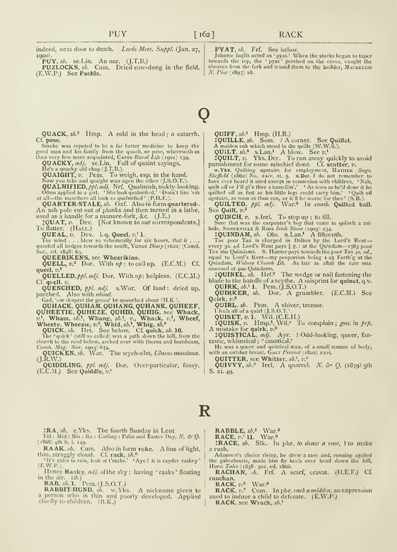 Wright, Joseph English Dialect Dictionar - queer