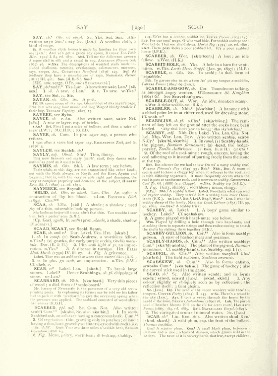 English Dialect Dictionary - say English Dialect Dictionary - say