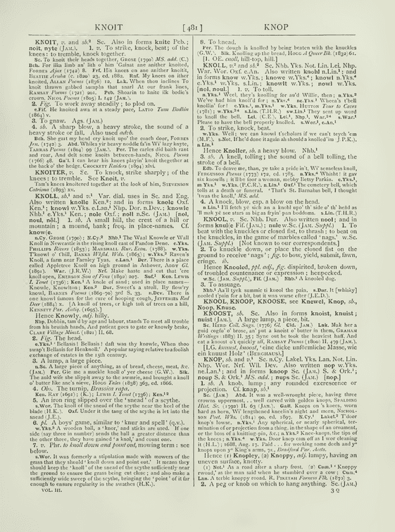 English Dialect Dictionary - knoll English Dialect Dictionary - knoll