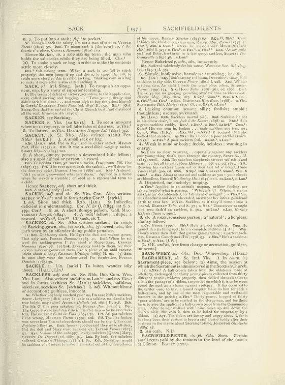 English Dialect Dictionary - sack English Dialect Dictionary - sack