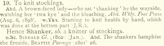 Knitting - Shank Knitting - Shank