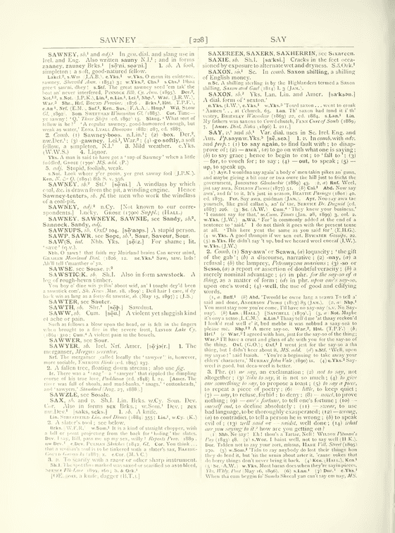 English Dialect Dictionary - say English Dialect Dictionary - say